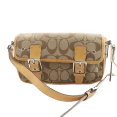 コーチ COACH 6844 ショルダーバッグ 斜めがけ ロゴ キャンバス レザー 茶 ブラウン ■GY11 /MQ