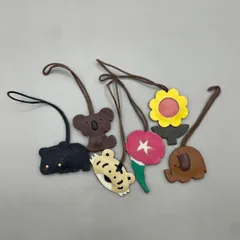 美品　IBIZA　イビサ　キーホルダー　バッグチャーム　6点まとめ　花　トラ　コアラ　カバ　象　ひまわり　動物　アニマル　　レザー