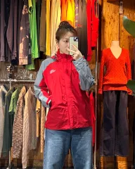 M ザノースフェイス ゴアテックス レッド バイカラー フード ウィンドブレーカー