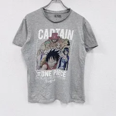 【値引き交渉OK！】古着 used　ONE PIECE　ワンピース　半袖プリントTシャツ　灰色　グレー　Lサイズ