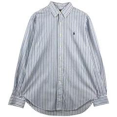 古着 ラルフローレン Ralph Lauren CLASSIC FIT マルチストライプ 長袖 ボタンダウンストライプシャツ メンズM相当/eaa458791