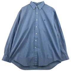 古着 ラルフローレン Ralph Lauren BLAKE 長袖 ボタンダウンストライプシャツ メンズL相当/eaa458793