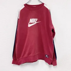 【値引き交渉OK！】古着 used　00s　NIKE　ナイキ　スウェット/トレーナー　ヴィンテージ　スウッシュ　デカロゴ　赤　レッド