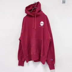 【値引き交渉OK！】古着 used　Champion　チャンピオン　スウェットパーカー/フーディー　リバースウィーブ　赤　レッド