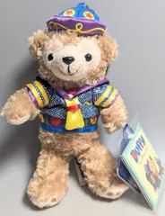 香港ディズニーランド 10周年 プラッシュキーチェーン ダッフィー(紫ラメ) 10周年