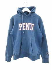 チャンピオン CHAMPION リバースウィーブ PENN スウェットパーカー 赤単色タグ 復刻 USA製 ブルー L