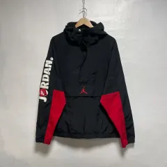 NIKE ジョーダン ジャンプマン ブラック/レッド ナイロン アノラック フーディー