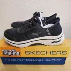 【極美品 23.0cm】SKECHERS HANDS FREE SLIP-INS Arch Fit ブラック スニーカー 快適モデル