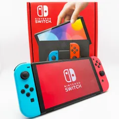 【中古】Nintendo Switch 本体 (有機ELモデル) Joy-Con(L)ネオンブルー/(R)ネオンレッド