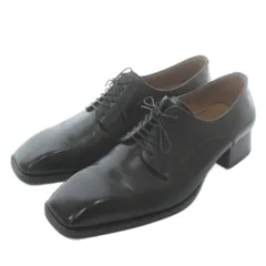 クリスチャンルブタン Christian louboutin ビジネスシューズ ドレス 革靴 レザー スクエアトゥ レースアップ 42.5 27.5cm 黒 ブラック /XZ ■GY18