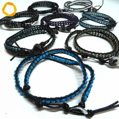 #ae ラップ ブレスレット 8本 セット まとめ 8色 ビーズ 2重巻き ユニセックス [969521] k01