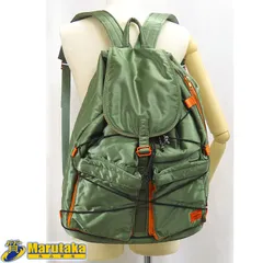 【ポーター ビームス】タンカーバックパック 35周年記念 限定 コラボ オリーブ カーキグリーン オレンジ リュックサック PORTER BEAMS 中古 逸品質屋 丸高 甲子園店 人気 ブランド 26-7-1