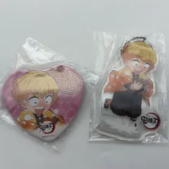 MR-02247鬼滅の刃 ufotableカフェ 2020年 バレンタイン アクリルチャーム　ハート缶バッジ 我妻善逸