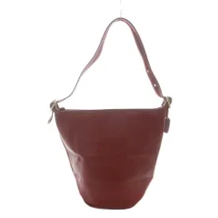 コーチ COACH オールドコーチ ヴィンテージ 9085 USA製 ショルダーバッグ バケツ 斜めがけ レザー 赤 レッド ■GY11 /MQ