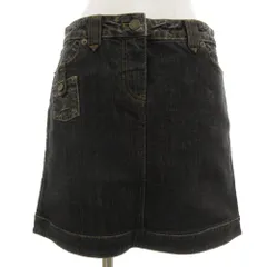ルイヴィトン LOUIS VUITTON モノグラムデニムスカート ミニ 36 イタリア製 黒 ブラック RW081W WMSK01CF7 /GV ■GY18