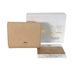 SNOOPY スヌーピー スヌーピー ハッピー・コミックウォレット 高級ヌメ革の二つ折り財布