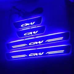 【送料無料】ホンダ CR-V 14-22年対応 LED付き 迎賓踏板・門<!-利用不可文字-!>条 4枚セット 静態ブルー・ホワイト・レッド・グリーンZX09