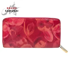 LOUIS VUITTON ルイヴィトン モノグラム ヴェルニ イカット フラワー ジッピー ウォレット ピンク  M90019 長財布 ロングウォレット 600110【中古】