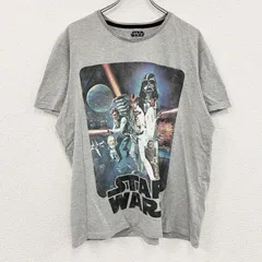 【値引き交渉OK！】古着 used　STAR WARS　スターウォーズ　半袖プリントTシャツ　灰色　グレー　Lサイズ