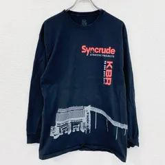 【値引き交渉OK！】古着 used　FRUIT OF THE LOOM　長袖Tシャツ/ロンT　黒　ブラック　XLサイズ