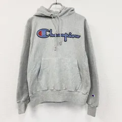 【値引き交渉OK！】古着 used　Champion　チャンピオン　リバースウィーブ　スウェットパーカー/フーディー　刺ロゴ　霜降りグレー　Mサイズ