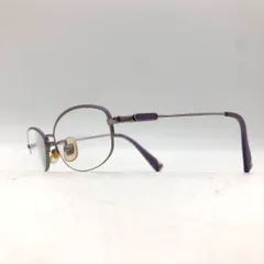 フルラ メガネ フレーム FURLA パープル 紫 チタン ハーフリム オーバル