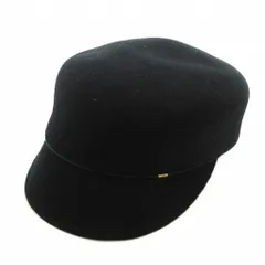 カシラ CA4LA キャスケット 帽子 ウール 黒 ブラック コード装飾 /FF ■GY06