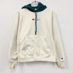 【値引き交渉OK！】古着 used　Champion　チャンピオン　リバースウィーブ　スウェットパーカー/フーディー　バイカラー　ベージュ　Ｍサイズ