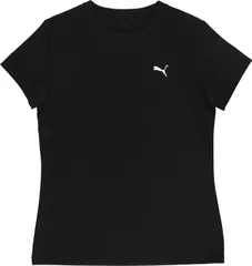 プーマ PUMA ESS プーマロゴ ポリTシャツ レディース 女性 大人 半袖 トップス スポーティー トレーニング ワンポイント ロゴ クルーネック 軽量 吸湿発散性 ドライ  687606 01 PUMABLACK