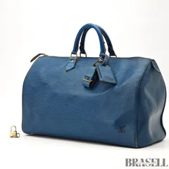 LOUIS VUITTON スピーディ40 M42985 バッグ ボストンバッグ 大容量 旅行 トレドブルー レディース メンズ パドロック 鍵