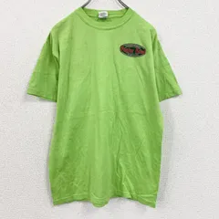 【値引き交渉OK！】古着 used　GILDAN　ギルダン　半袖プリントTシャツ　黄緑　ライトグリーン　Mサイズ