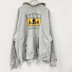 【値引き交渉OK！】古着 used　00s　Champion　チャンピオン　プレミアムリバースウィーブ　スウェットパーカー/フーディー　霜降りグレー　3XLサイズ