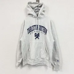 【値引き交渉OK！】古着 used　Champion　チャンピオン　リバースウィーブ　スウェットパーカー/フーディー　アーチプリント　霜降りグレー　Mサイズ