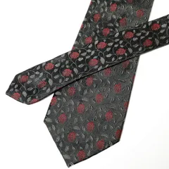 Ermenegildo Zegna エルメネジルドゼニア ネクタイ シルク ジャガードタイ 花柄 ボタニカル柄 イタリア製 ブランド古着【中古】20230703/GN7128