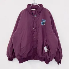 【値引き交渉OK！】古着 used　90s　DeLONG　フルジップジャケット　中綿ジャケット　ヴィンテージ　ボルドー　4XLサイズ