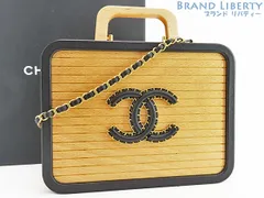 【激レア新品同様】シャネル　CHANEL　ココマーク　ビーチウッド　ラージ バニティケース　2WAY バニティバッグ　コスメポーチ　ハンドバッグ　ショルダーバッグ　ポシェット　ウッドバニティ　AS2927
