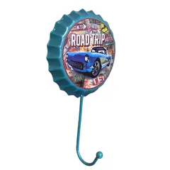 (⑥) 飾り ガレージ 雑貨 アメカジ アメリカン 壁飾り フック付き メタル製 全9種 レトロ風 ビンテージ フック 壁掛け ボトルキャップ