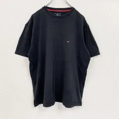 【値引き交渉OK！】古着 used　TOMMY HILFIGER　トミーヒルフィガー　半袖Tシャツ　黒　ブラック　Lサイズ