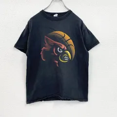 【値引き交渉OK！】古着 used　DELTA　半袖プリントTシャツ　黒　ブラック　Mサイズ