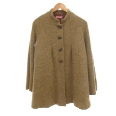 ヒロコビス HIROKO BIS ジャケット アクリル ナイロン混 ブラウン /HW ■GY61