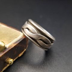希少 ヴィンテージ バンブー ボーン リング アンティーク アメリカ