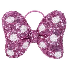 【パーク限定】ミニー リボン スパンコール ヘアゴム ピンク 大 ドット 水玉 お土産 記念グッズ