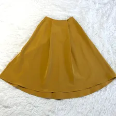 M-PREMIER フレアスカート／ サイズ34 レディース マスタード 日本製 きれいめ