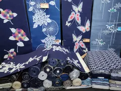 平和屋本店■浴衣反物 まとめて 45点 蝶 花柄 朝顔 梨園染ゆかた 金梅染 新三郎ゆかた 高山植物ゆかた など 全て未使用 ppp3498