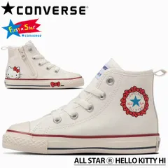 コンバース チャイルド オールスター N ハローキティ Z HI ホワイト CONVERSE CHILD ALL STAR N HELLO KITTY Z HI キッズ スニーカー 子供靴 ファスナー付 サンリオ 1970s レトロ
