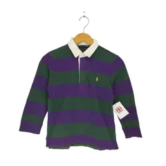 ラルフローレン RALPH LAUREN ボーダー柄ポニー刺繍ラガーシャツ レディース  M