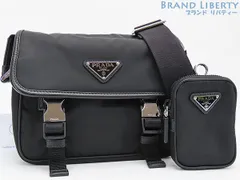 【ほぼ新品】プラダ　PRADA　リナイロン Re-Nylon テスート サフィアーノ　斜め掛け ショルダーバッグ　メッセンジャーバッグ　ポーチ付き　NERO ブラック　2VD034
