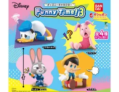 【コンプセット】ディズニー キャラクターズ Funny Time 3 ガチャガチャ カプセルトイ 【全4種】