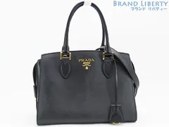 【超美品】プラダ　PRADA　サフィアーノ　2WAY ハンドバッグ　トートバッグ　ショルダーバッグ　NERO ブラック　1BA164
