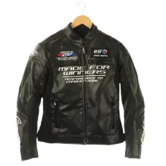 エルフ elf レーシングジャケット ライダース 中綿 PUレザー ナイロン M 黒 /NR ■GY20